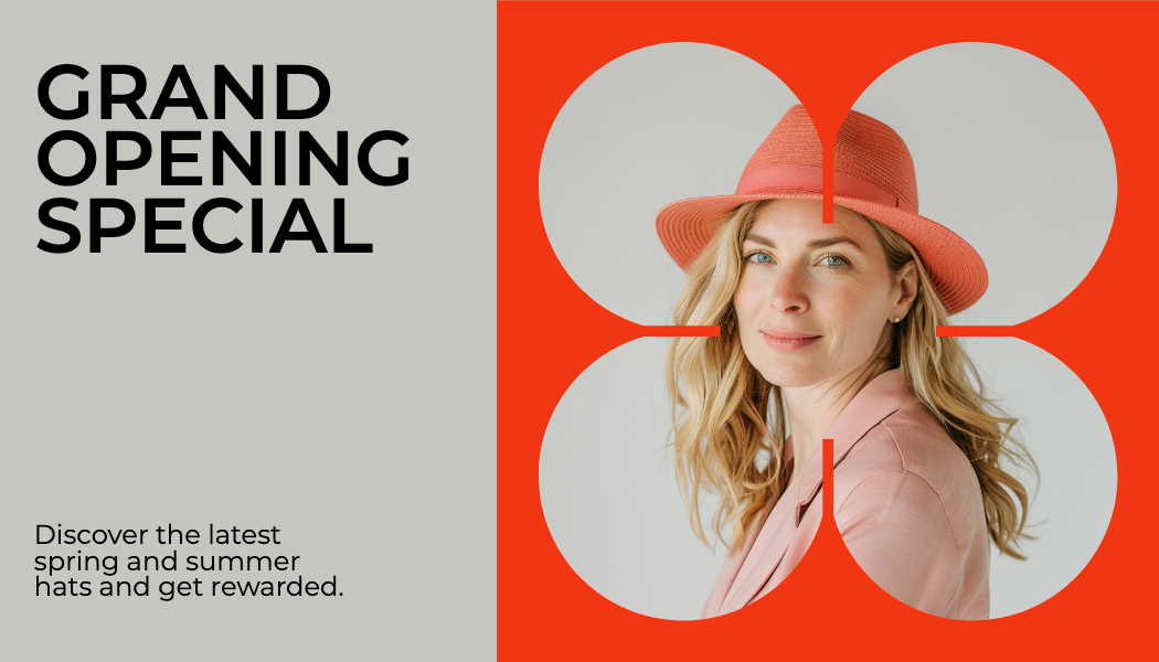 Template Grand Opening Gift Card with Vibrant Red