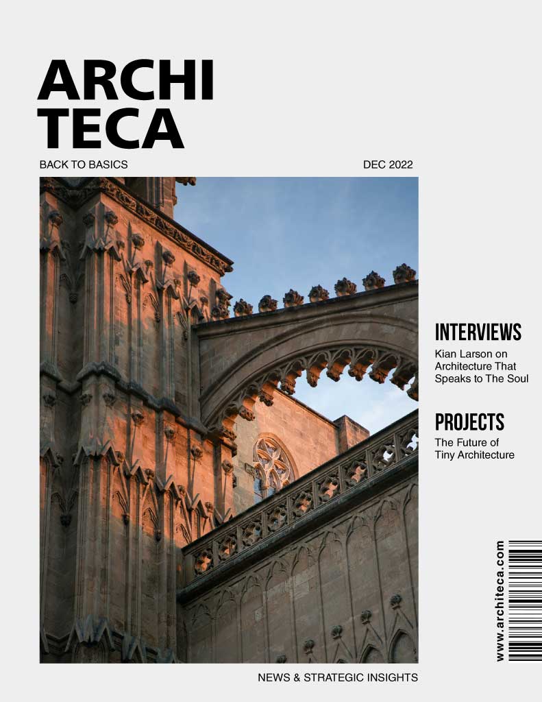 Elegant Architecture Magazine Cover Design Blue Slate