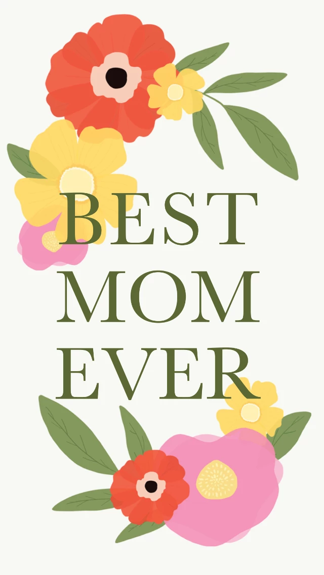 Charming Floral Mother's Day Poster Design