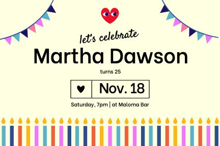 Colorful Birthday Celebration Invitation Post