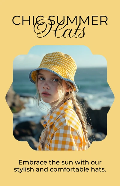 Sunny Chic Summer Hats Poster Design