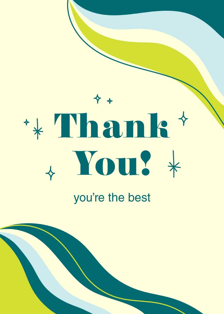 Template Elegant Cream and Teal Appreciation Post