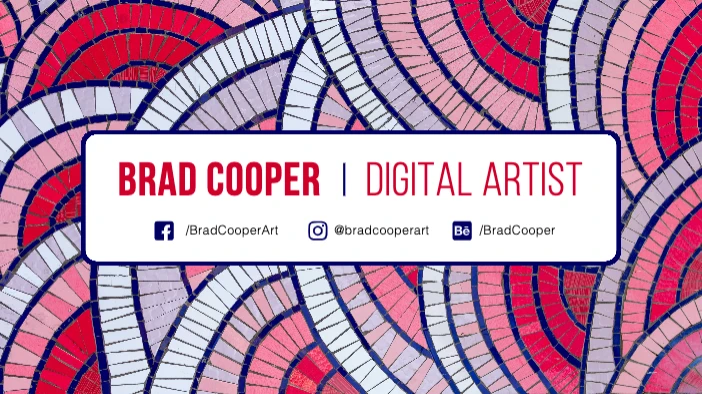 Artistic Digital Artist Business Card Design Red Blue