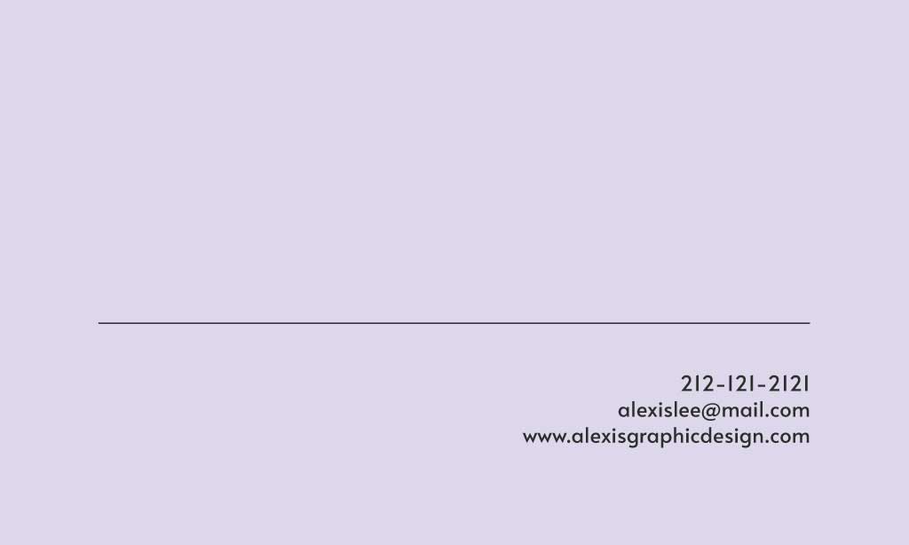 Elegant Lilac Business Card Template Design