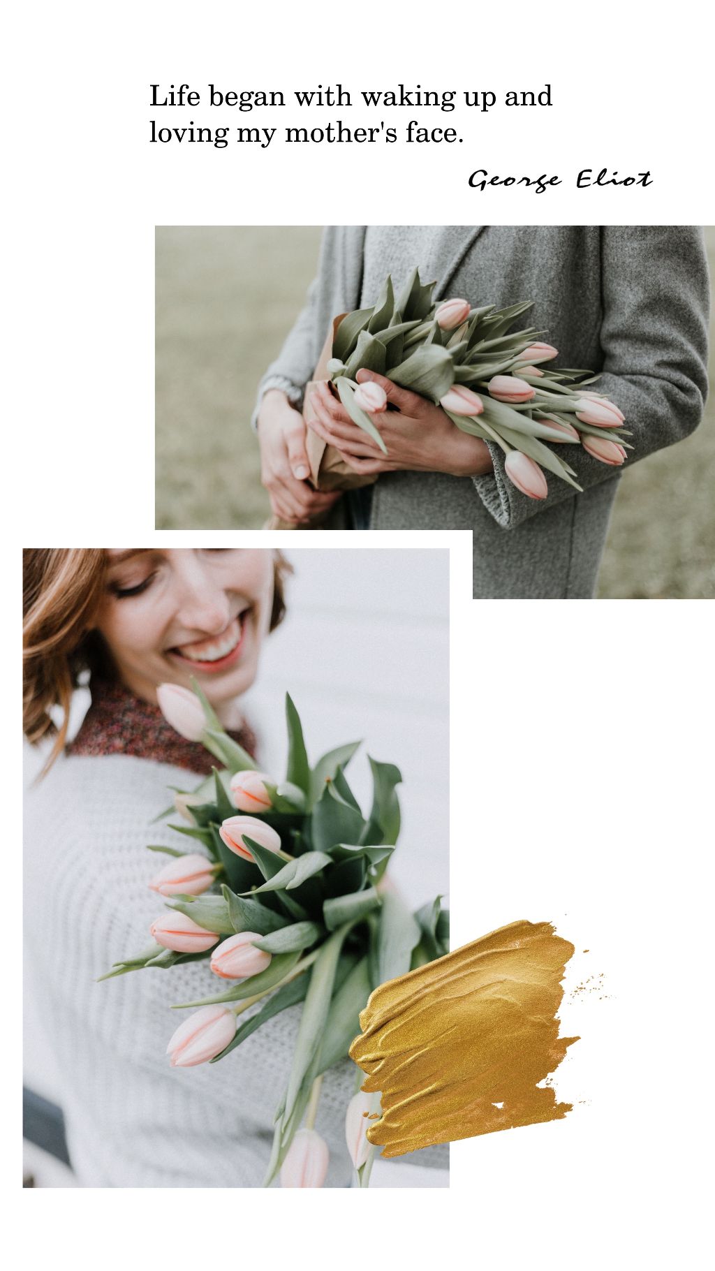 Warmly Celebrate Mother's Day with Tulips Poster