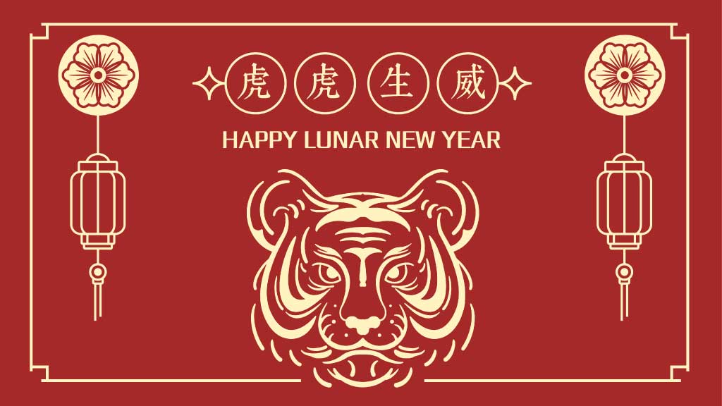 Elegant Red Lunar New Year Poster Design