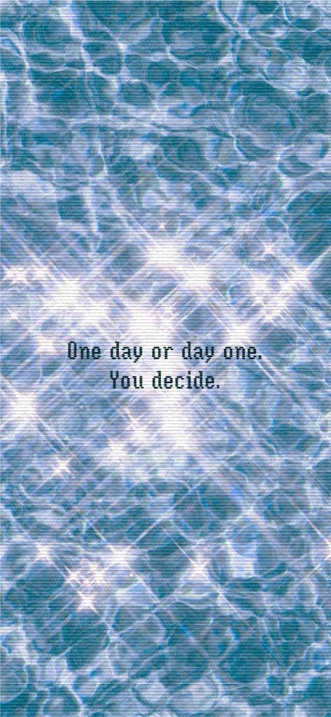 Template Blue Water Motivational Quote Poster Design