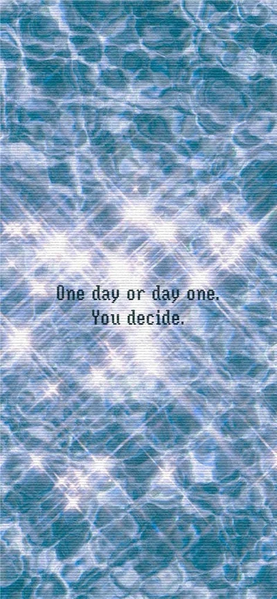 Template Blue Water Motivational Quote Poster Design