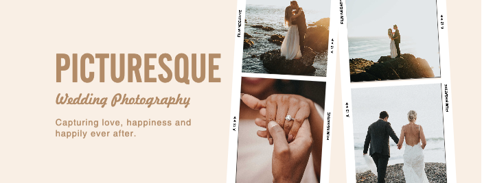 Chic Beige Wedding Photography Poster Design