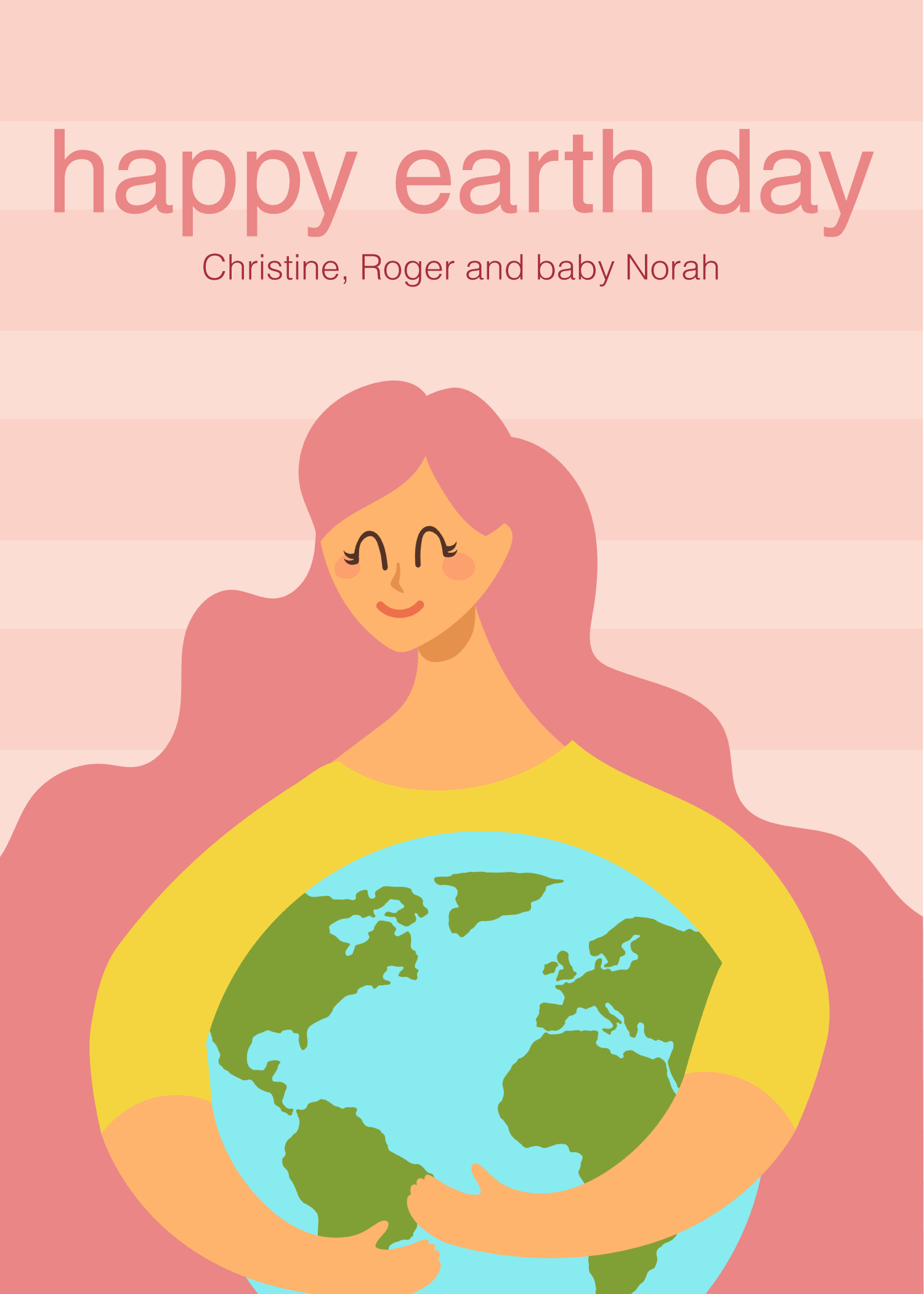 Celebrate Earth Day Pink Poster Design