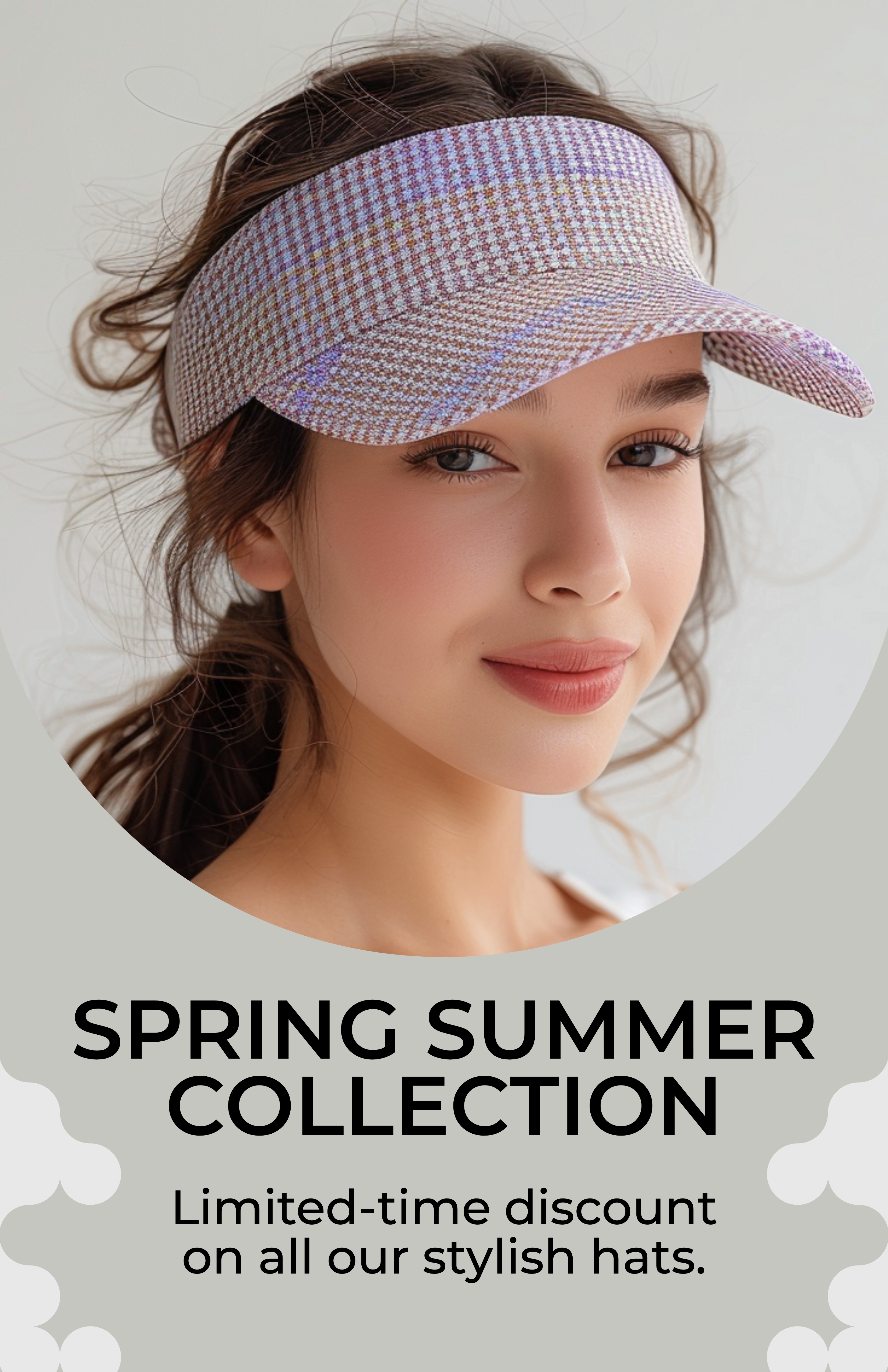 Template Elegant Gray Spring Summer Collection Poster
