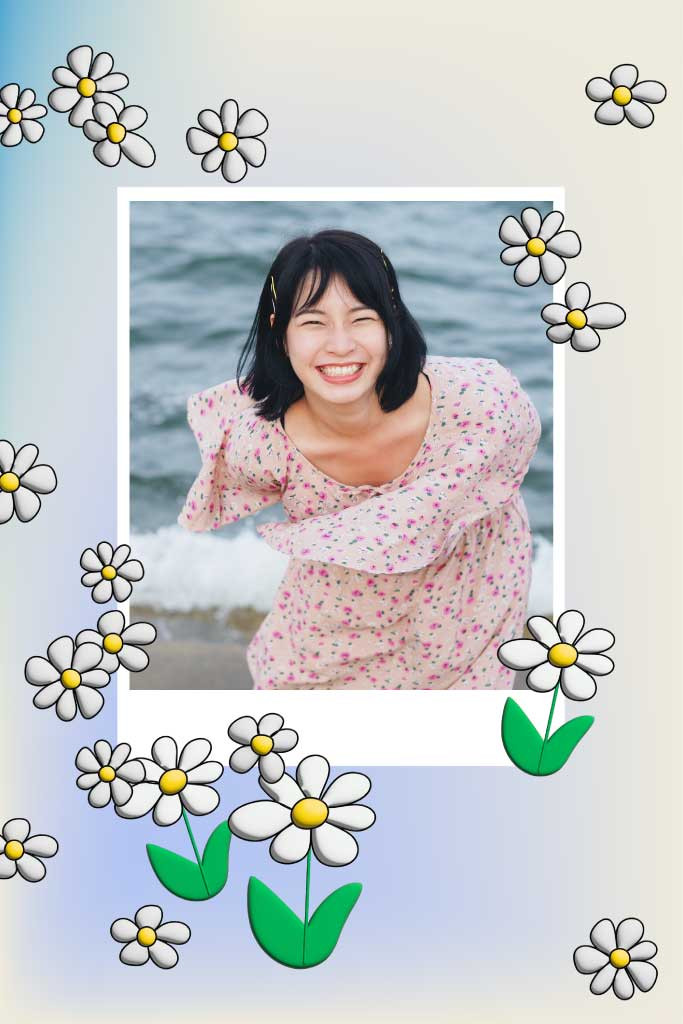 Template Cheerful Floral Social Media Post Template