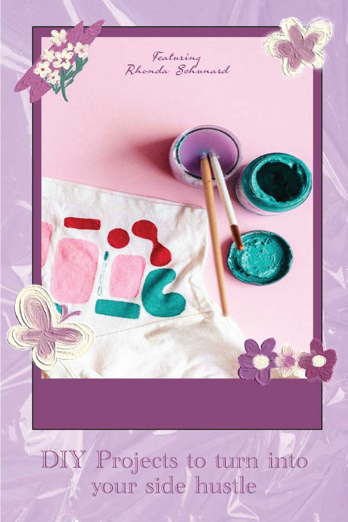 Creative DIY Projects Poster in Pink and Purple Hues