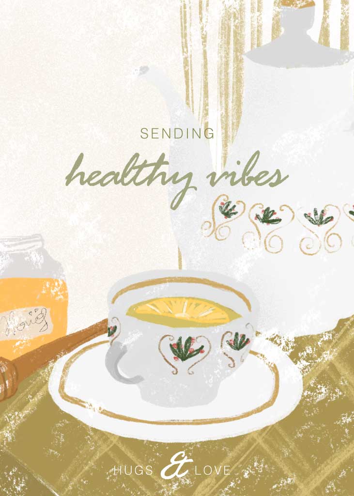 Template Warm Get Well Soon Greeting Post