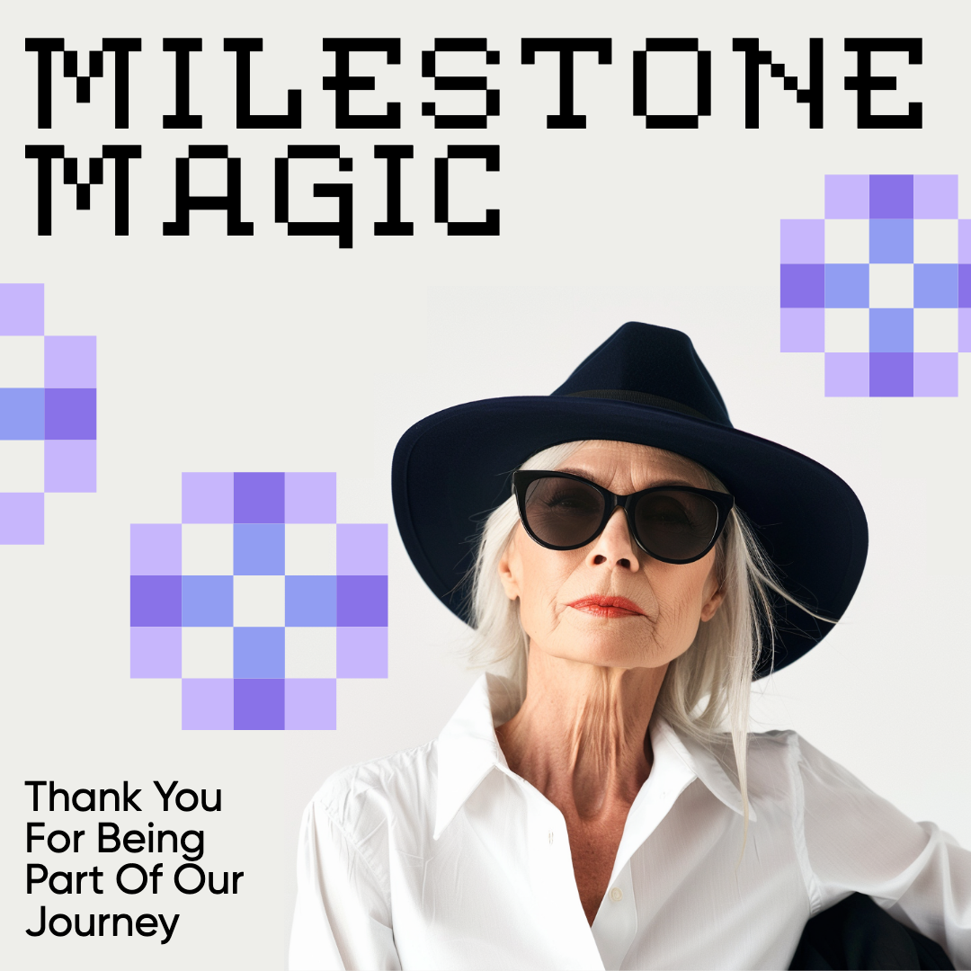 Milestone Magic Appreciation Instagram Square Post in Purple