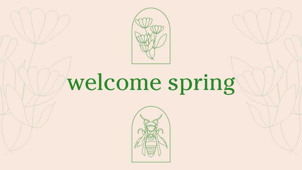 Elegant Spring Welcome Poster in Soft Green