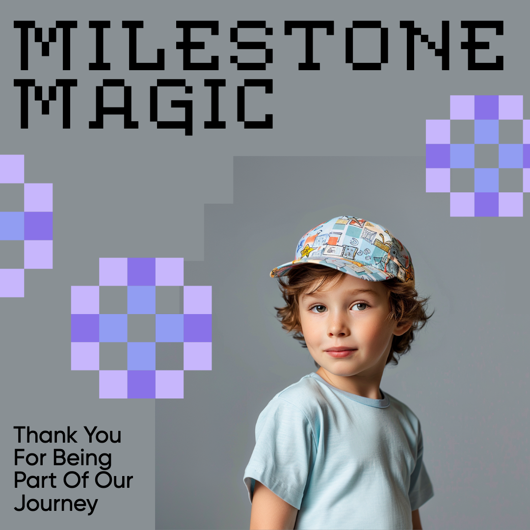 Celebrate Milestones with Magic Instagram Post Blue