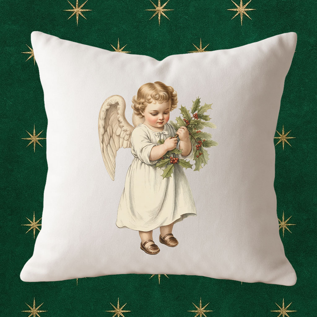 Template Charming Angel Pillow Case in Green