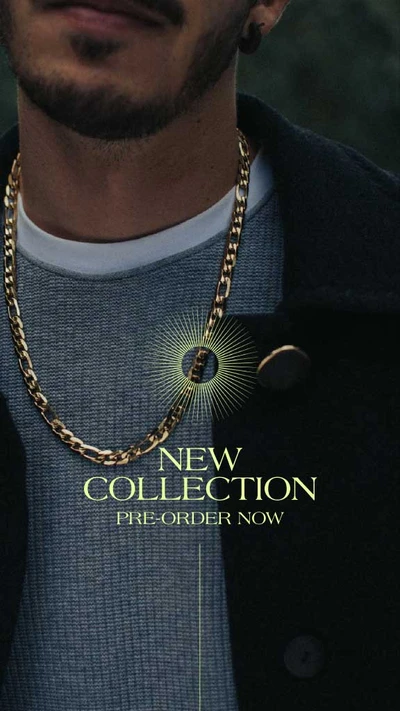 Template Sleek Navy Fashion Collection Ad Template