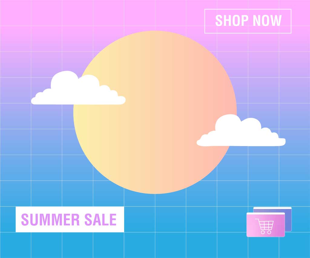 Sunny Peach Summer Sale Ad Poster