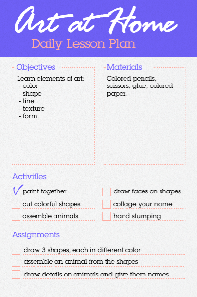 Creative Purple Lesson Plan Poster Template