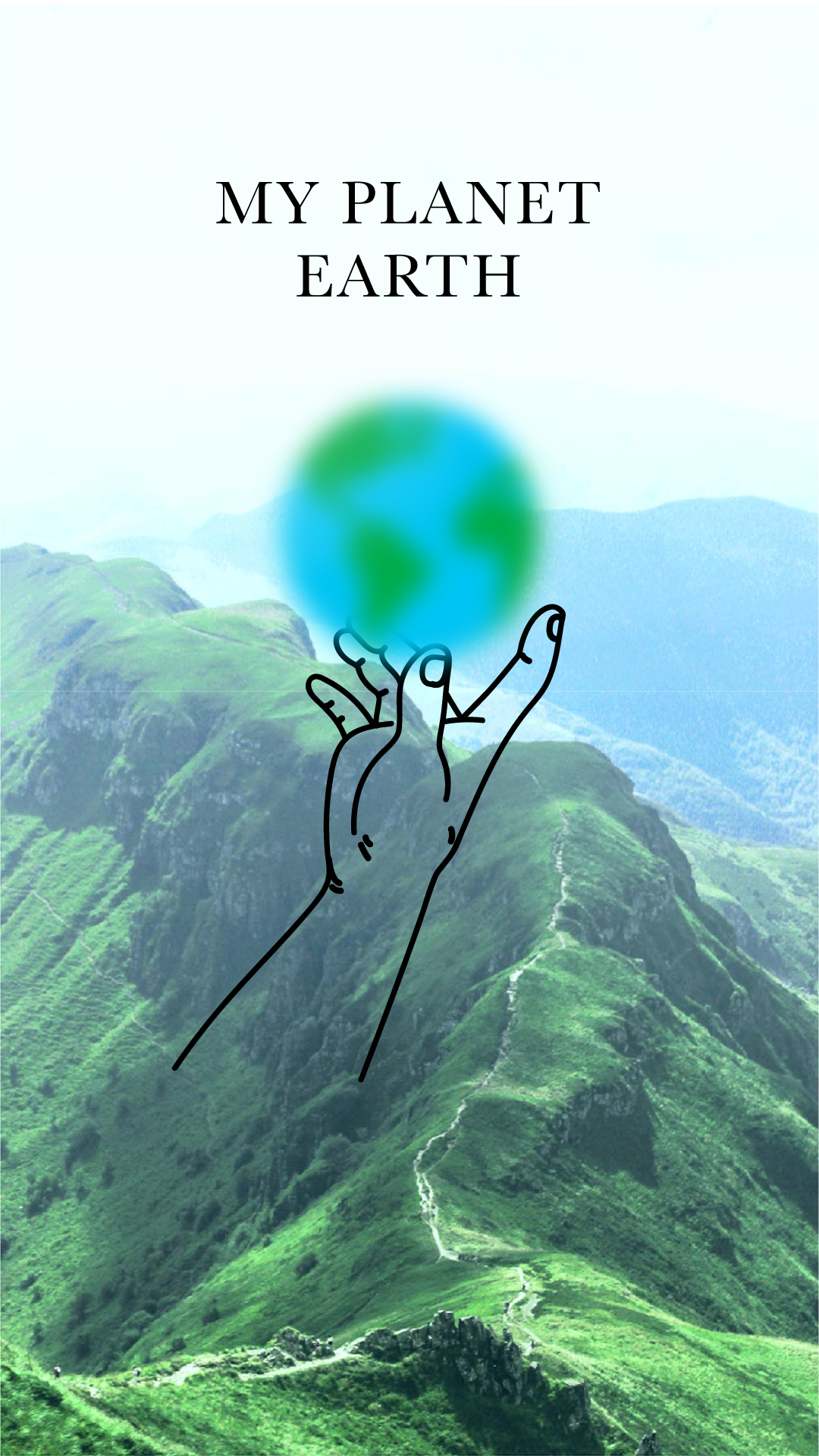 Green Earth Day Support Poster Design