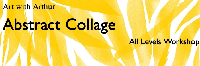 Template Yellow Abstract Collage Art Workshop Poster