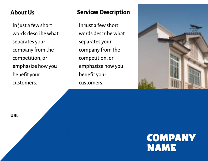 Sleek Blue Corporate Brochure Post Template