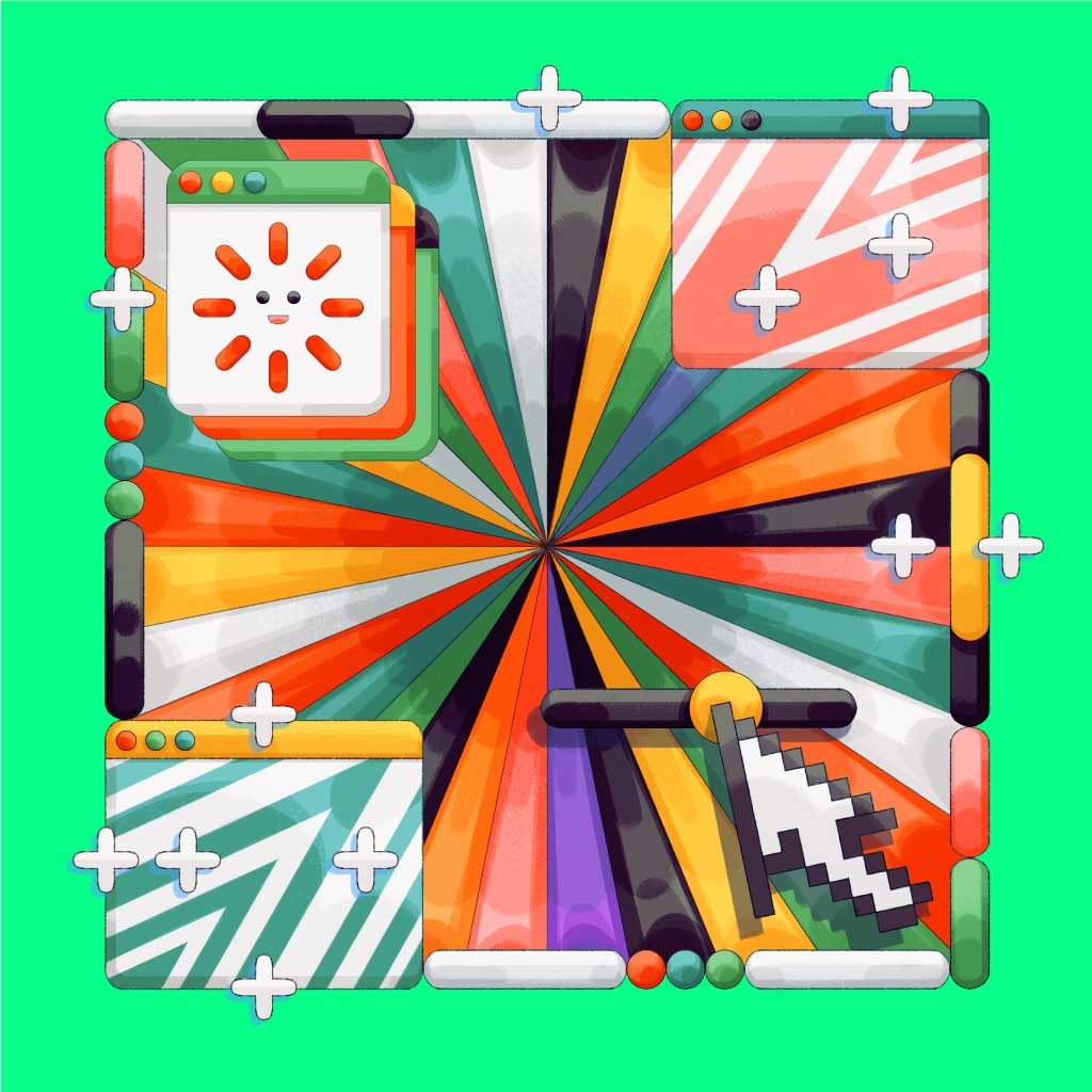 Template Colorful Burst Social Media Post Design