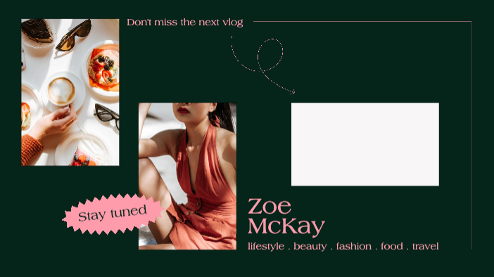 Chic Green and Coral Influencer Post Template