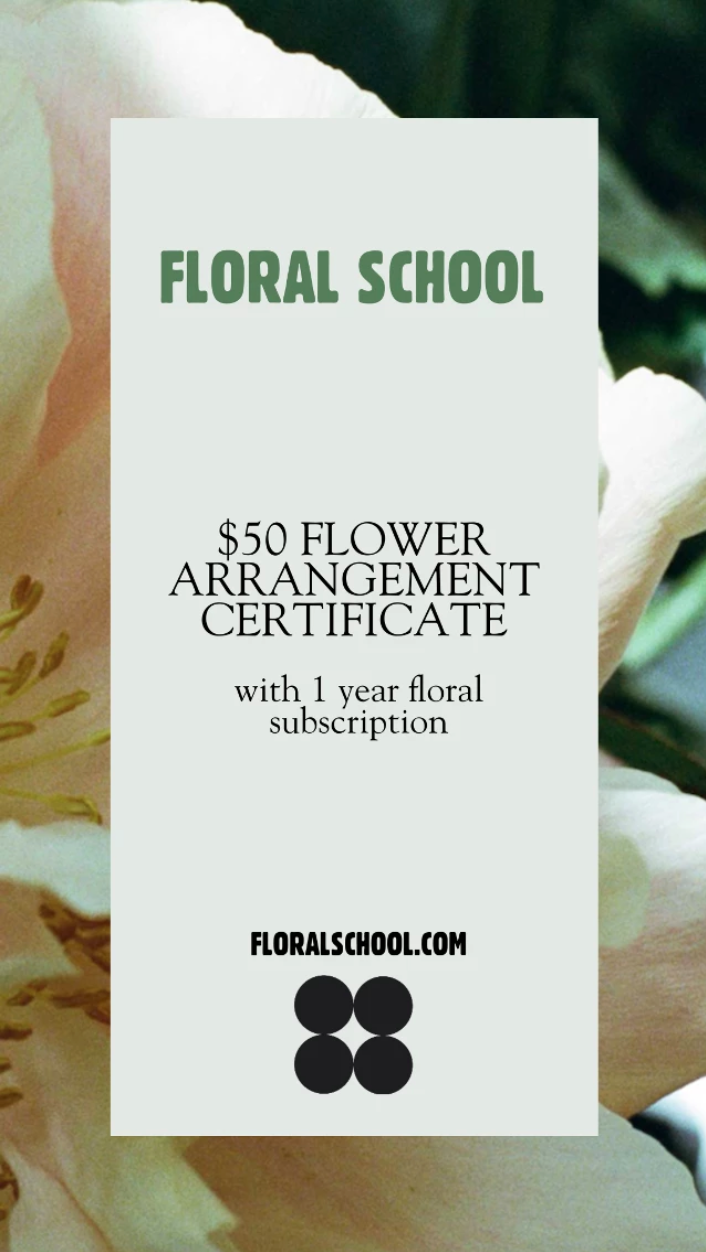 Elegant Floral School Voucher with Pastel Tones