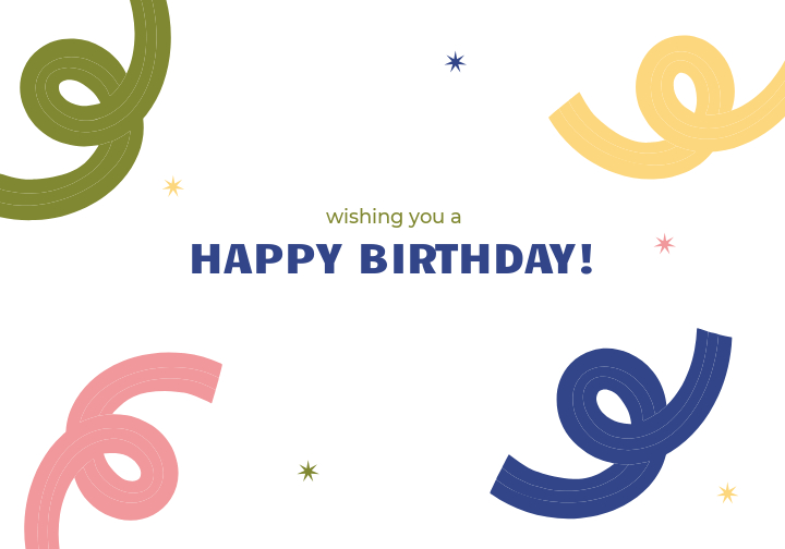 Colorful Birthday Greetings Poster Template