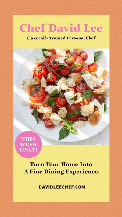 Template Elevate Your Meals with Personal Chef Ad Poster