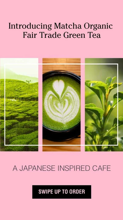 Template Green Tea Delight Social Media Post Template