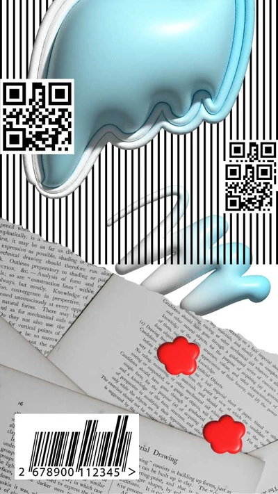 Template Blue Modern QR Code Poster Template