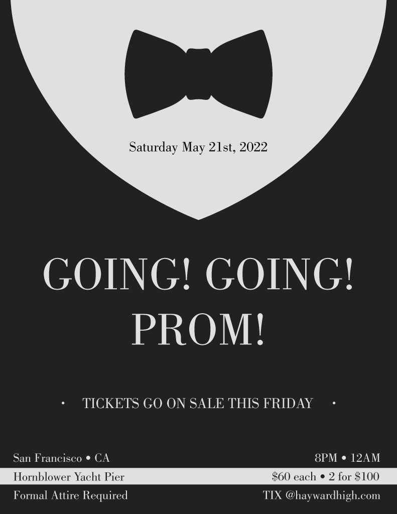 Black and White Elegant Prom Poster Design