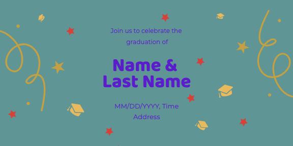 Elegant Purple Graduation Party Invitation Post