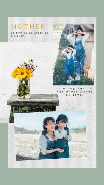 Template Heartwarming Mother's Day Poster in Pastel Tones