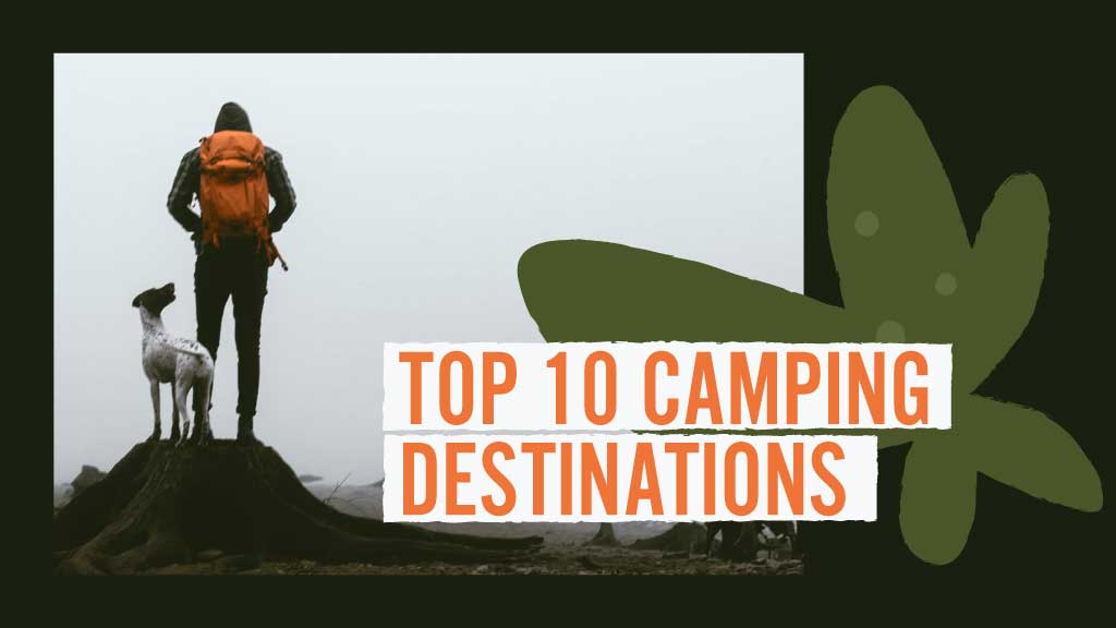 Explore Outdoor Camping Post Green and Orange Tones