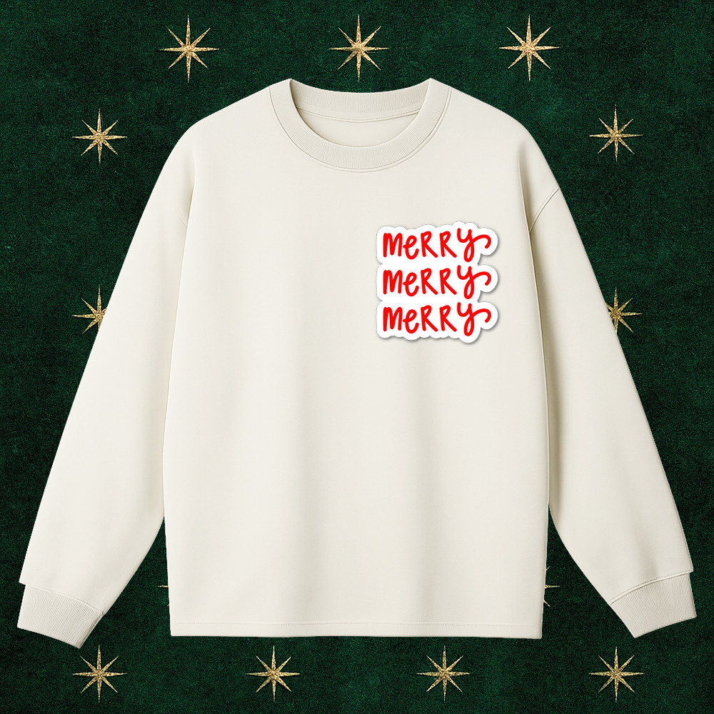 Template Merry Long-Sleeve with Elegant Green Background