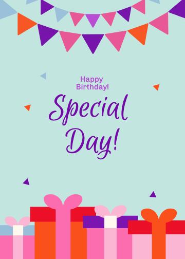 Colorful Birthday Celebration Poster Template