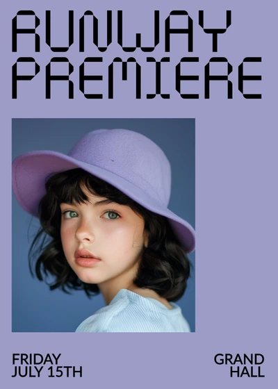 Template Chic Lavender Runway Premiere Invitation Poster