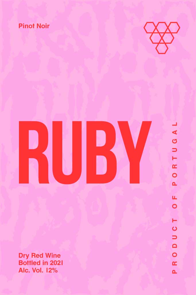 Bold Ruby Red Wine Poster Design