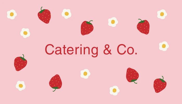 Strawberry Chic Catering Poster Design