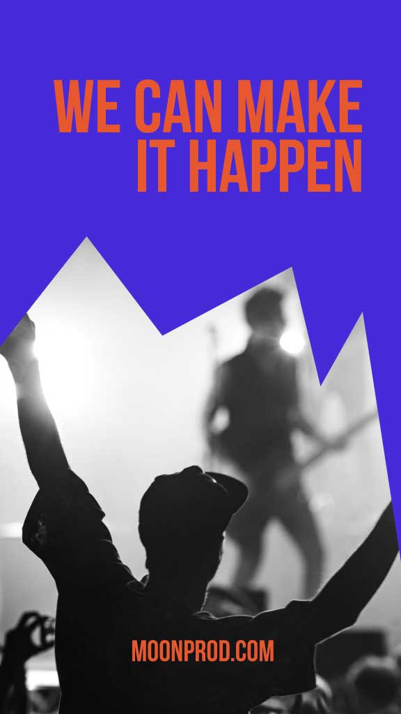 Template Blue and Orange Motivational Event Poster