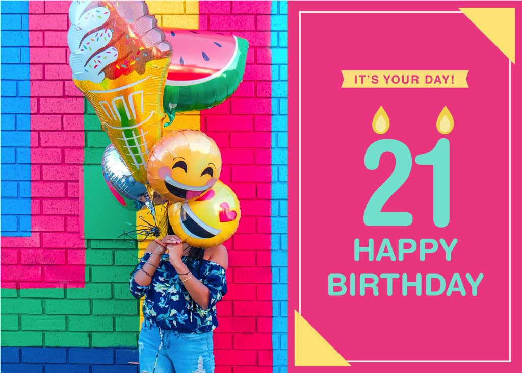 Vibrant Birthday Celebration Poster with Pink Touch