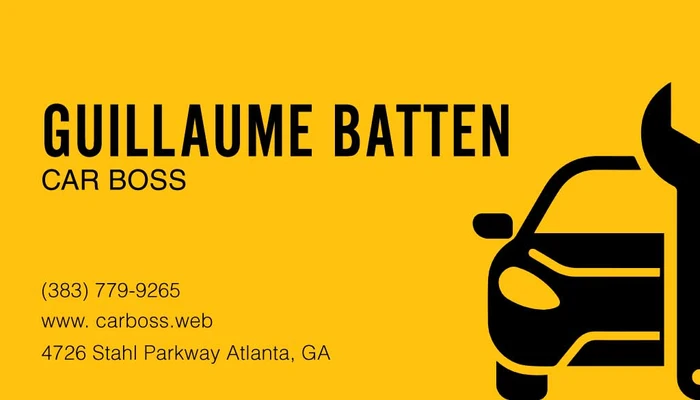 Template Sleek Black and Yellow Business Card Template