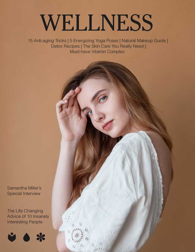 Chic Beige Wellness Magazine Cover Design