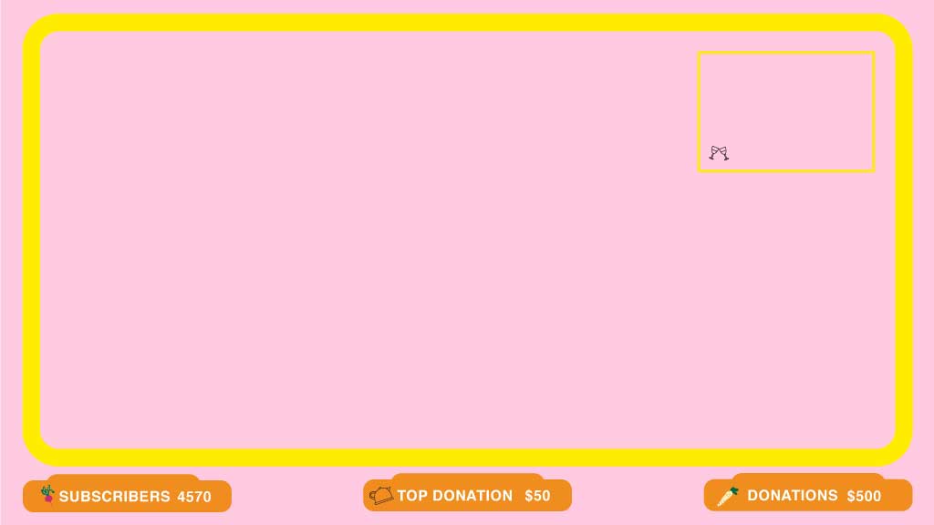 Chic Pink and Yellow Streaming Overlay Template