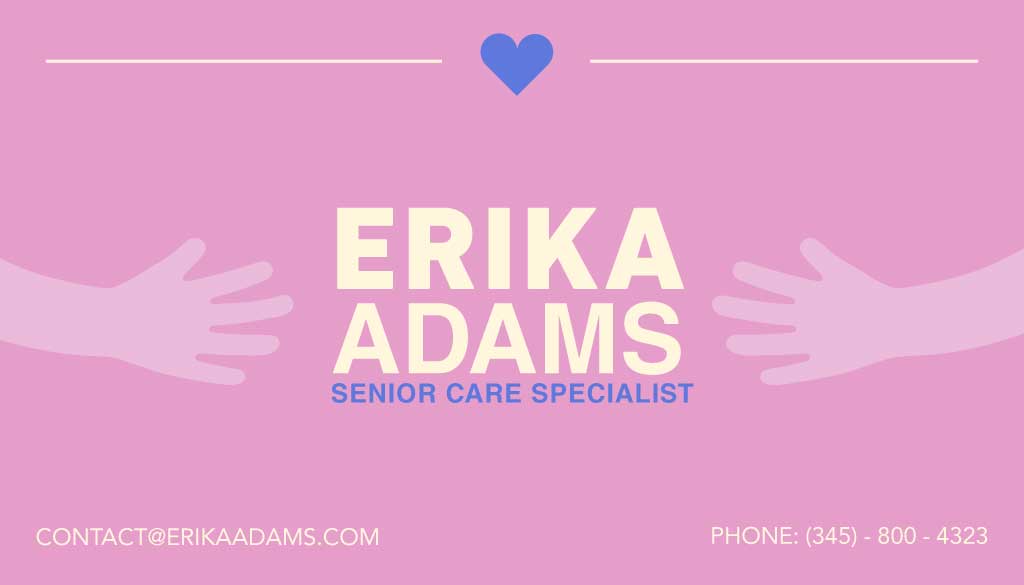 Professional Senior Care Specialist Business Card